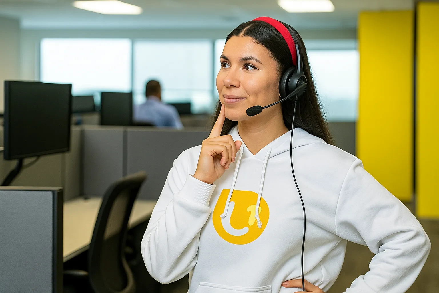 Modern call center office